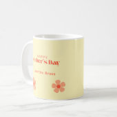 Mug Bonne fête des mères pêche fleurs rose (Devant gauche)