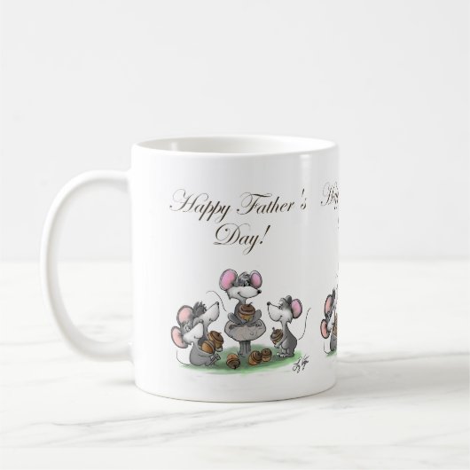 Mug Bonne fête des pères à Mic, Mac et Moe (Gauche)