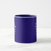 Mug Bonne Fête des pères Bible Verse Bleu foncé (Centre)