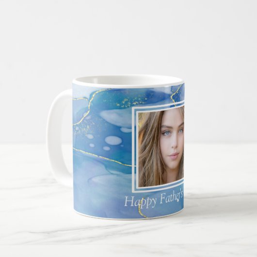 Mug Bonne Fête des pères Blue Agate Geode (Devant gauche)