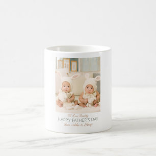 Mug Bonne Fête des pères Custom Photo Twins