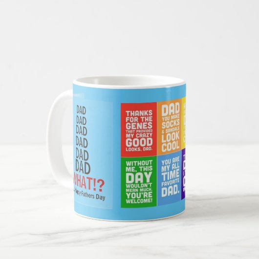 Mug Bonne Fête des pères Funny Multi-Message (Devant gauche)