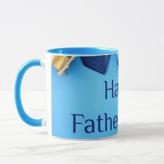 Mug Bonne Fête des pères Imprimée Moderne ciel bleu Mu (Gauche)