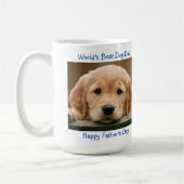 Mug Bonne Fête des pères - Meilleur Chien Papa Bleu Ph (Gauche)