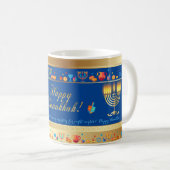 Mug Bonne fête Hanoukka belle décoration (Devant droit)