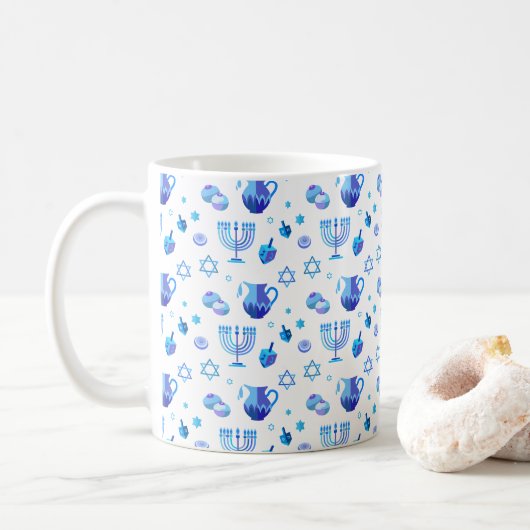 Mug Bonne fête Hanoukka belle décoration (Avec donut)