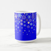 Mug Bonne frontière de flocon de neige (Devant droit)