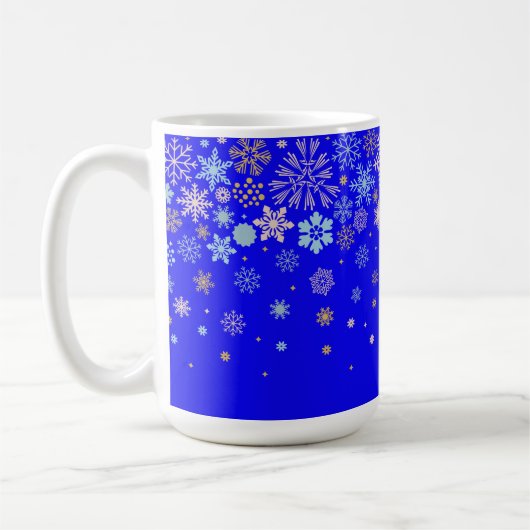 Mug Bonne frontière de flocon de neige (Gauche)