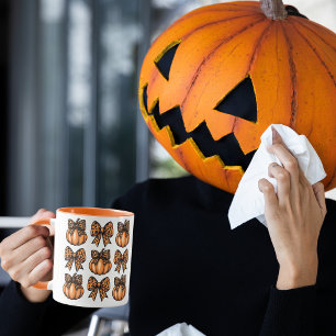 Mug Bonne Halloween Leopart Bow Citrouille Coquette