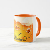 Mug Bonne Halloween sur les nuages (Devant droit)