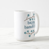 Mug Bonne Hanoukka avec Berry Branches (Devant droit)