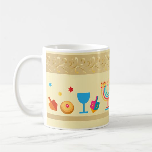 Mug Bonne Hanoukka belle fête juive (Gauche)