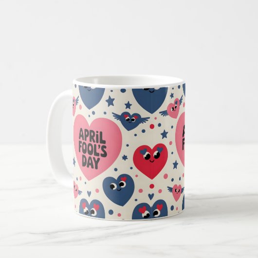 Mug Bonne idée cadeau April Fool's Day (Devant gauche)