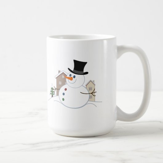 Mug Bonne illustration de Noël Snowman (Droite)