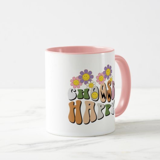 Mug Bonne Journée Dans Le Style De Texte Vide (Devant droit)