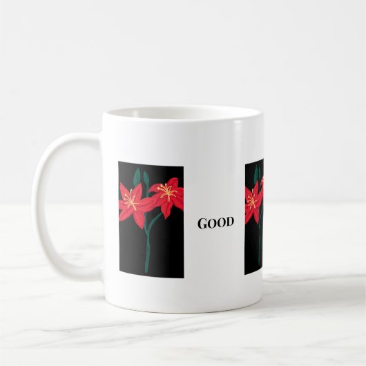 Mug Bonne journée fleur d'image de texte doux Classiqu (Gauche)