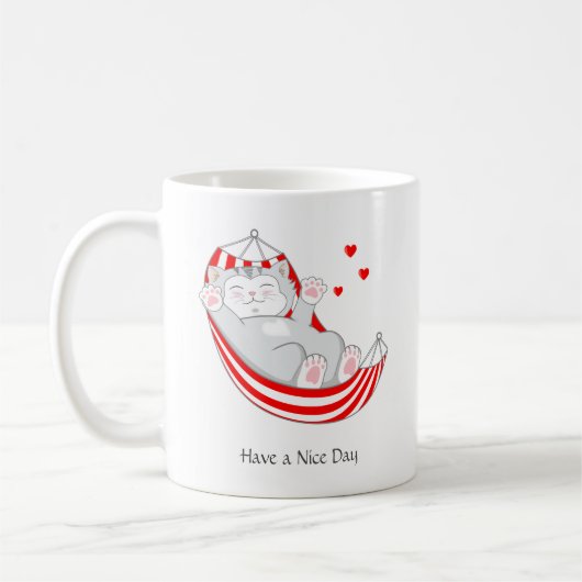 Mug Bonne journée joli petit chat (Gauche)