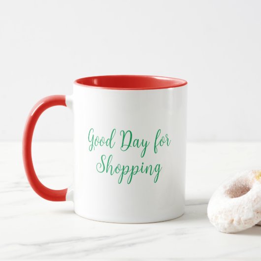 Mug Bonne journée pour faire du shopping (Avec donut)