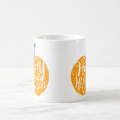 Mug Bonne lettre Halloween sur citrouille sculpté (Centre)