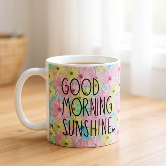 Mug Bonne matinée soleil floral