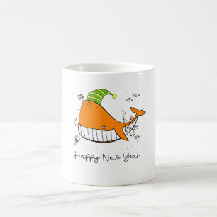 Mug bonne nouvelle année - amoureux des baleines