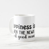 Mug Bonne nouvelle, Good Vibes : Le bonheur défini (Devant gauche)