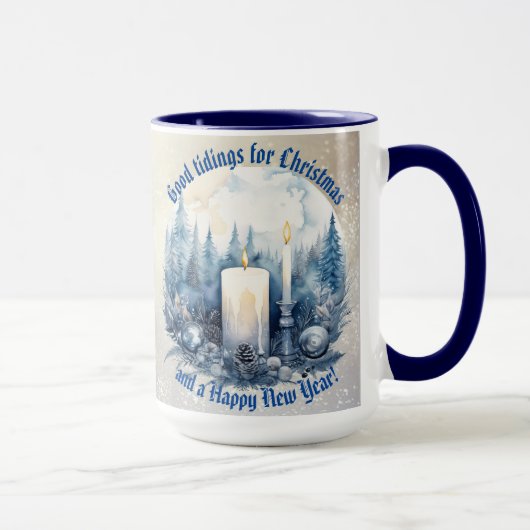 Mug "Bonne nouvelle pour Noël..." Café/Boue de thé (Droite)