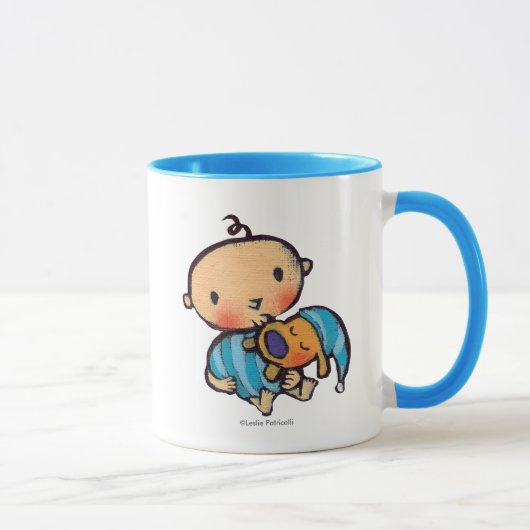 Mug Bonne nuit chiot adorable de baisers dans des (Droite)
