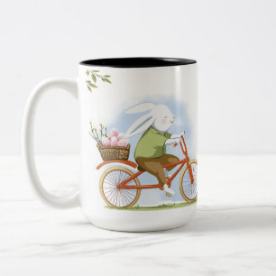 Mug "Bonne Pâques" avec une photo d'un lapin.