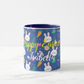 Mug Bonne Personnaliser Pâques blanc amour lapin (Centre)
