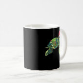 Mug Bonne Placidité Noël Tortue de mer avec chapeau de (Devant droit)