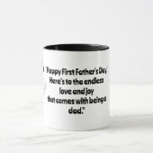 Mug Bonne première Fête des pères, joie et amour sans  (Centre)