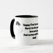 Mug Bonne première Fête des pères, joie et amour sans  (Devant gauche)