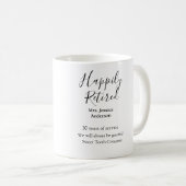 Mug Bonne retraite ajouter le nom années de service à (Devant droit)
