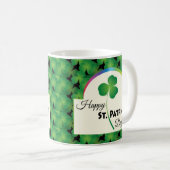 Mug Bonne Saint Patrick avec shamrock (Devant droit)