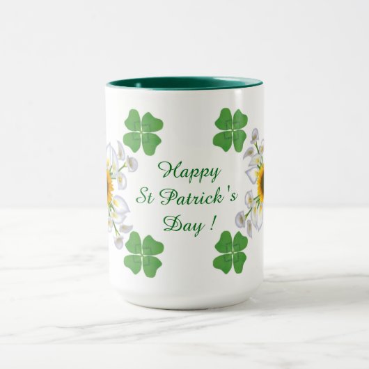 Mug Bonne Saint Patrick ! Clover avec Calla (Centre)