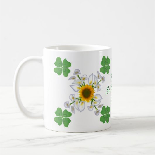 Mug Bonne Saint Patrick ! Clover avec Calla (Gauche)