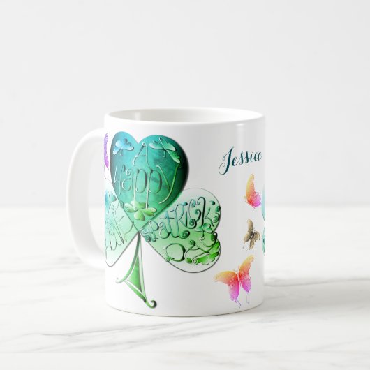 Mug "Bonne Saint Patrick" Shamrock (Devant gauche)