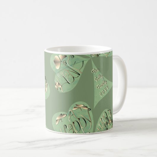 Mug "Bonne Saint Patrick" Shamrock (Devant droit)