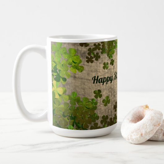 Mug Bonne Saint Patrick, shamrock irlandais (Avec donut)