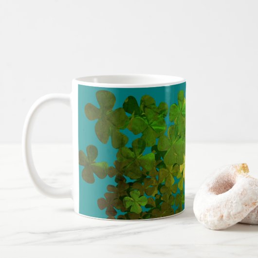 Mug Bonne Saint Patrick, shamrock irlandais (Avec donut)