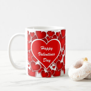Mug Bonne Saint Valentin Coeurs rouges