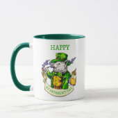 Mug Bonne St. Patrick's Day Bière Irlandais Chat Funny (Gauche)