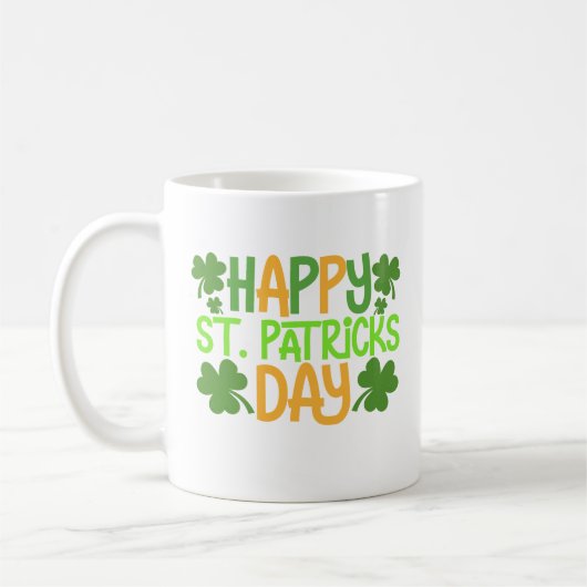 Mug Bonne St. Patrick's Day Shamrock vert (Gauche)