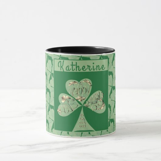 Mug "Bonne St. Patrick's" Vert Shamrock (Centre)