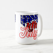 Mug Bonne typographie du 4 juillet (Devant droit)
