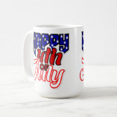 Mug Bonne typographie du 4 juillet (Devant gauche)