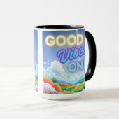 Mug Bonne Vibration Seulement (Devant droit)