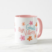 Mug Bonnes cubes fleurs et muqueuse papillon (Devant droit)