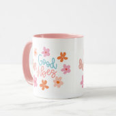 Mug Bonnes cubes fleurs et muqueuse papillon (Devant gauche)
